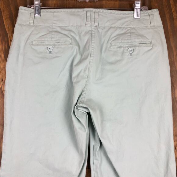 Talbots Womens Pants Pastel Green Signature Slim Capris Mid Rise Stretch 10 - Picture 11 of 13